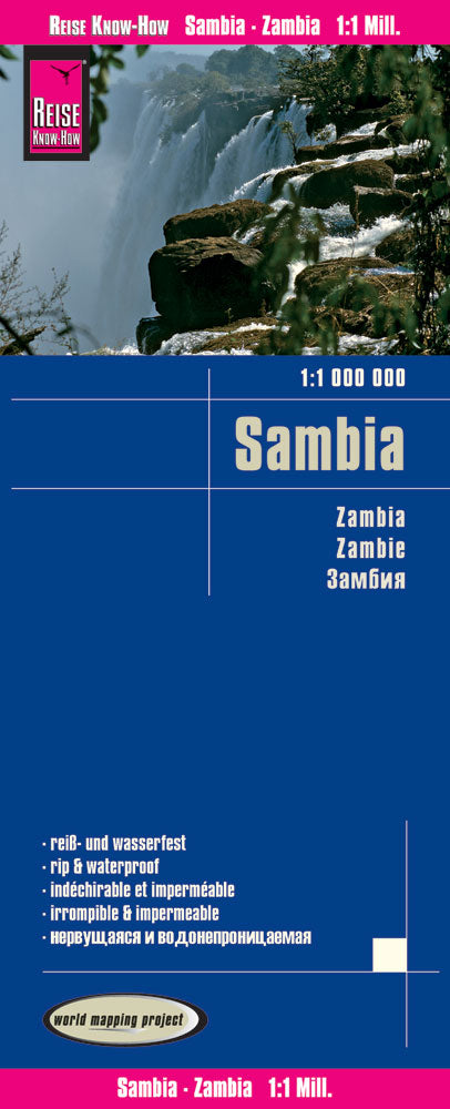 Map of Sambia 1:1,000,000 3.A 2017