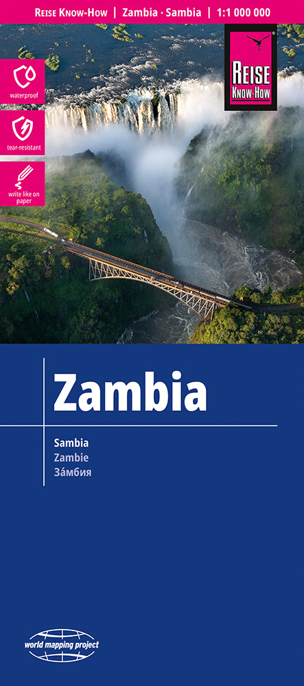 Landkaart Sambia 1:1.000.000  4.A 2024
