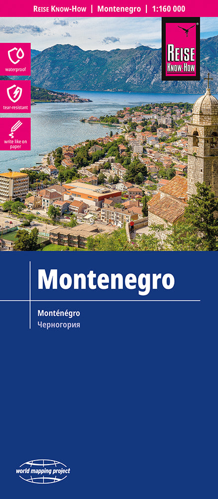 Wegenkaart Montenegro 1:160.000  2.A 2024