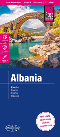 Wegenkaart LK Albania/Albanien 1:220.000