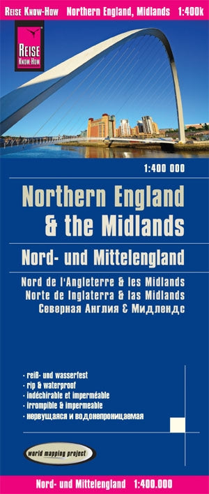 Northern England &amp; The Midlands Road Map 1:400,000 1.A 2022