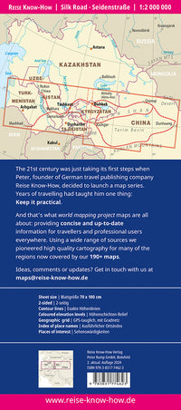 Road map Silk Road to China through Central Asia 1:1.8m 1.A 2017