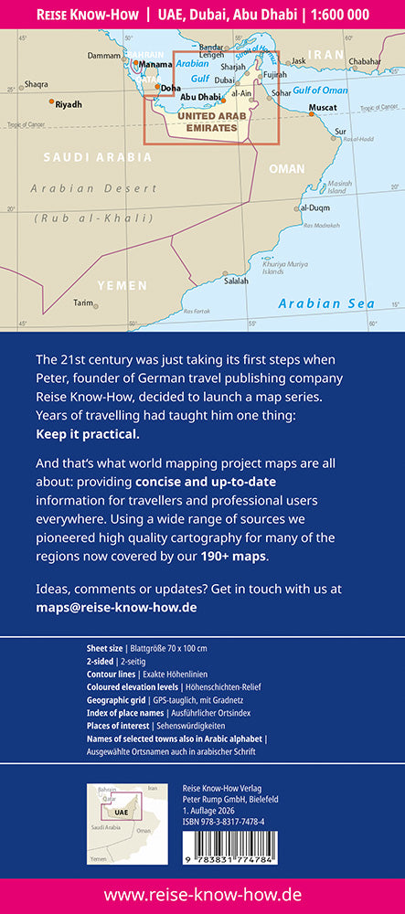 Wegenkaart LK UAE/V.A.E. met Dubai en Abu Dhabi 1:470 000/ 1.A 2026
