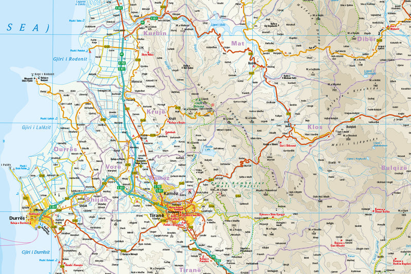 Wegenkaart LK Albania 1:220.000