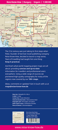 Wegenkaart Hungary 1:380 000  3.A 2026