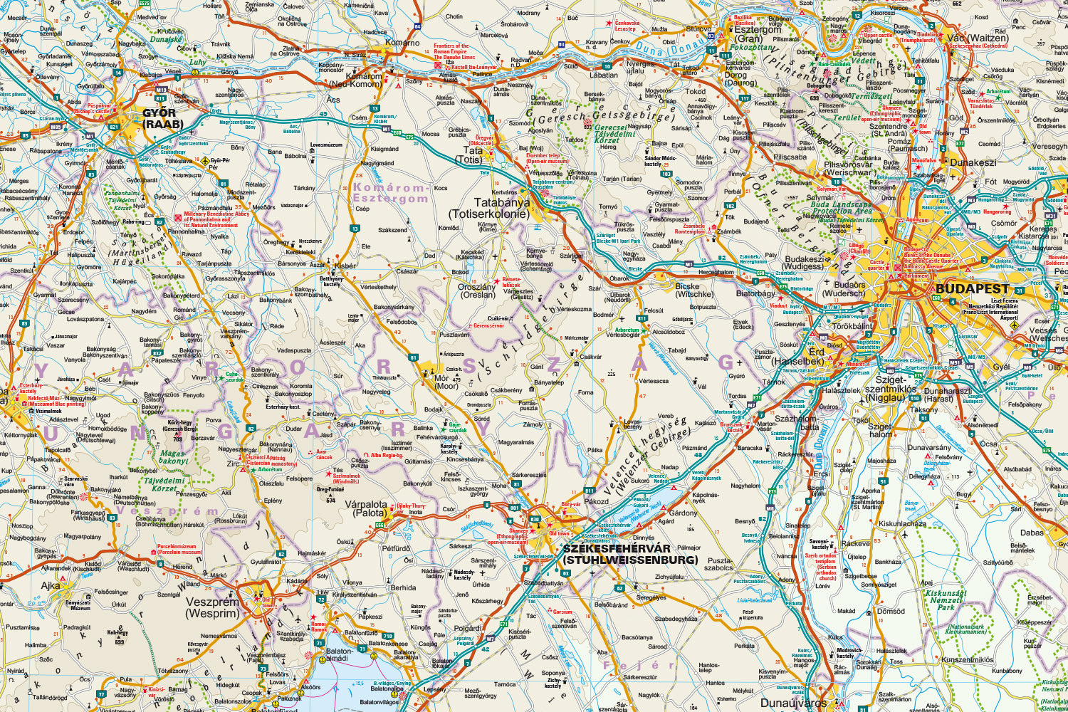 Wegenkaart Hungary 1:380 000  3.A 2026