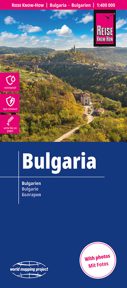 Landkaart Bulgaria/Bulgarien/Bulgarije 1:400.000