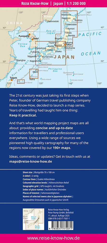 Wegenkaart Japan 1:1.200.000  11.A 2025