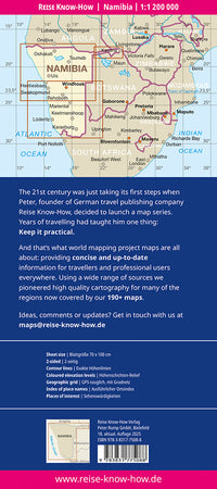 Wegenkaart Namibia 1:1,200.000 18.A 2025