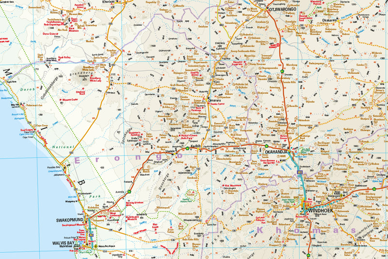 Wegenkaart Namibia 1:1,200.000 18.A 2025