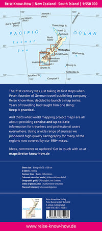 Wegenkaart New Zealand - South Island 1:550.000 4.A 2026