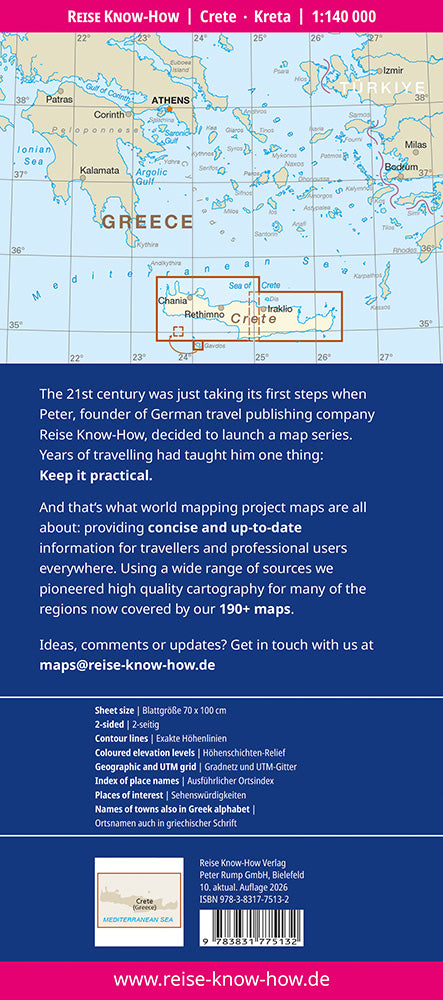 Road map Crete/Crete 1:140,000