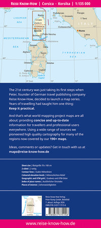 Road map Corsica 1:135,000
