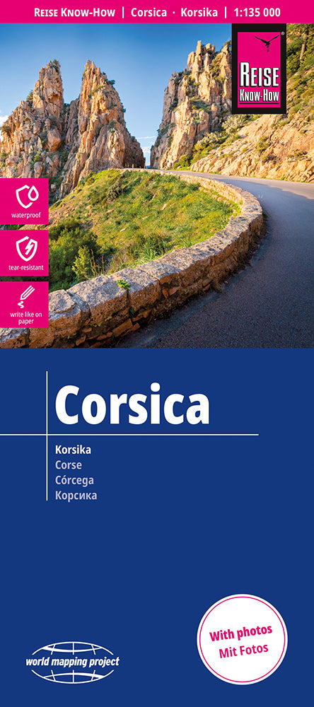 Road map Corsica 1:135,000