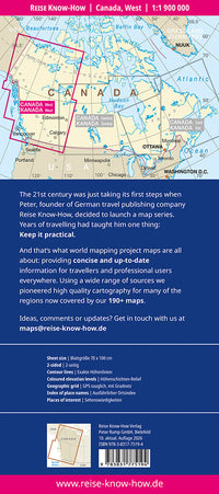 Wegenkaart Canada West 1:1,9m 10.A 2025