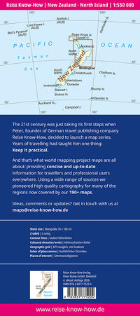 Road map New Zealand - North Island 1:550,000 2.A 2018