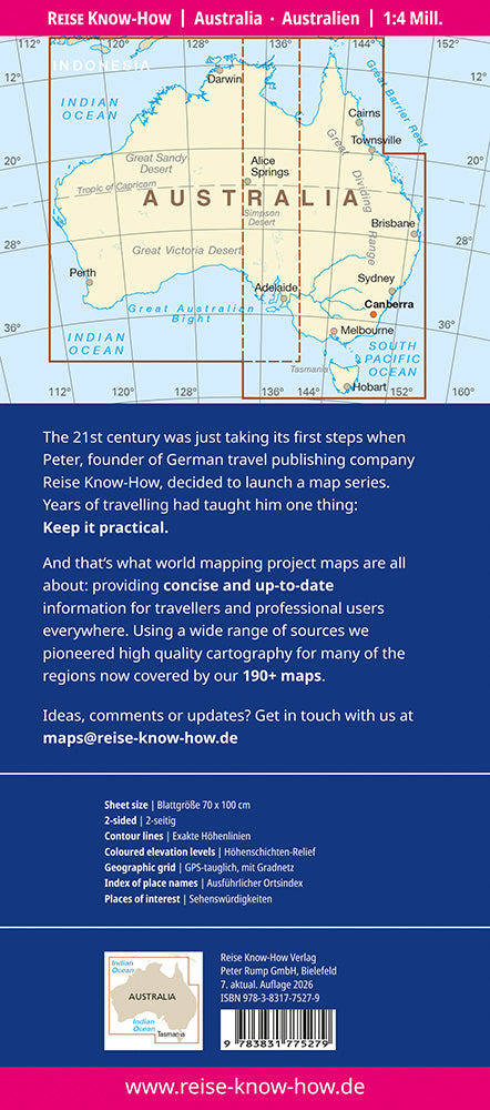 Road map Australia 1:4m 6.A 2018
