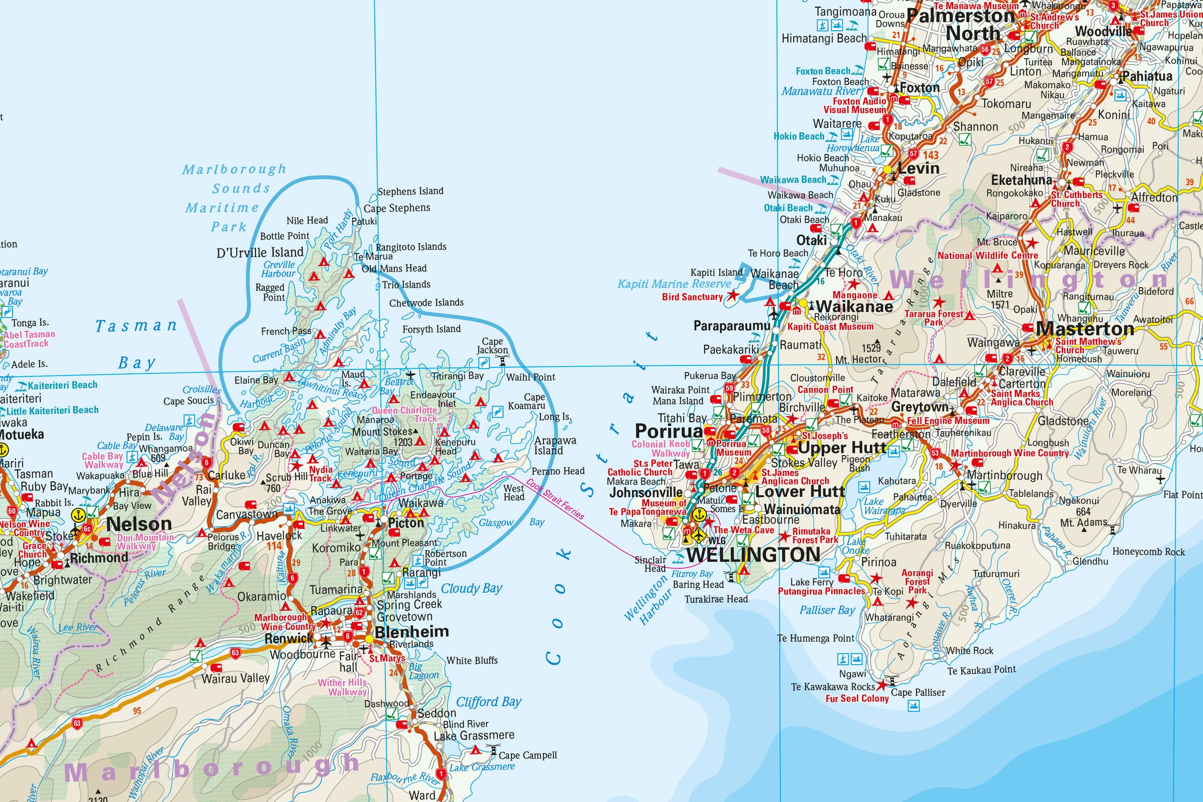 Road map New Zealand/Neuseeland 1:1,000,000 15.A 2019