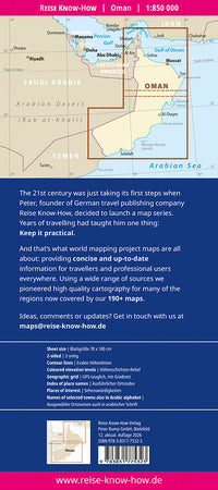 Road map Oman 1:850,000 10.A 2019