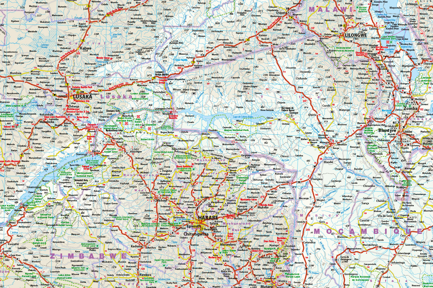 Wegenkaart Southern Africa - Zuidelijk Afrika 1:2,5m. 5.A 2026