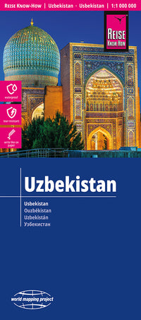 Wegenkaart Usbekistan 1:1m