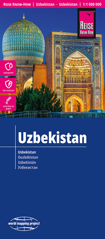 Wegenkaart Usbekistan 1:1m