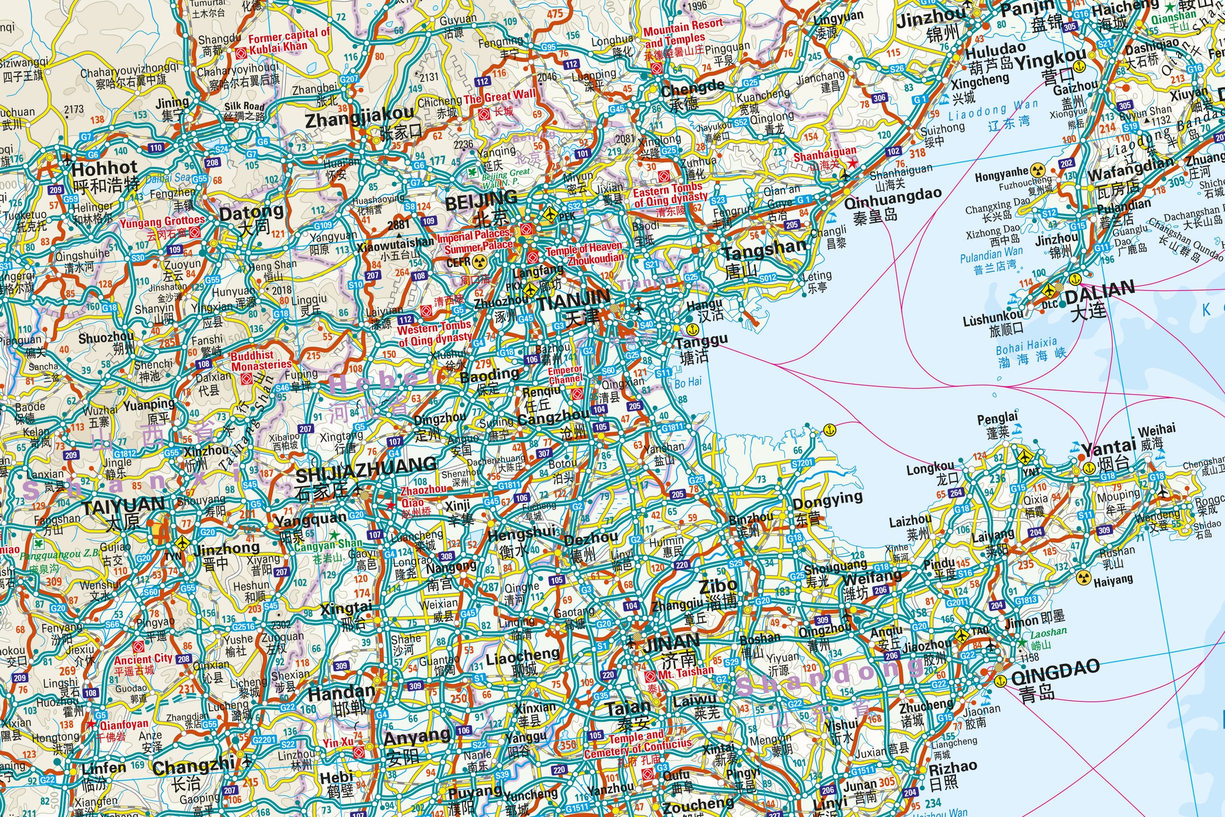 Road map China 1:4m 3.A 2016