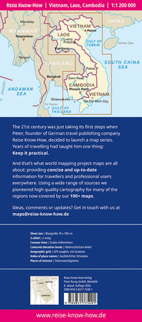 Road map Vietnam, Laos Cambodia 1:1.2mil. 7.A 2023