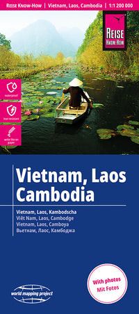 Road map Vietnam, Laos Cambodia 1:1.2mil. 7.A 2023