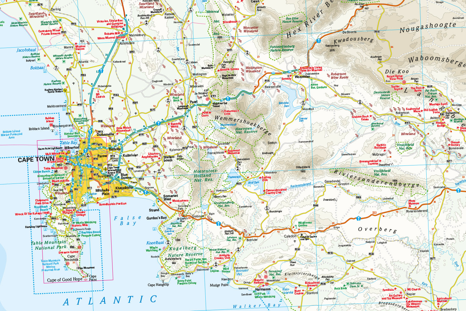 Wegenkaart South Africa - Cape Region 1:500.000 8.A 2026