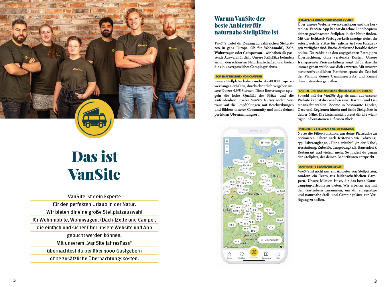 VanSite Stellplatzführer 2026 - Stellplätze in Deutschland und Europa