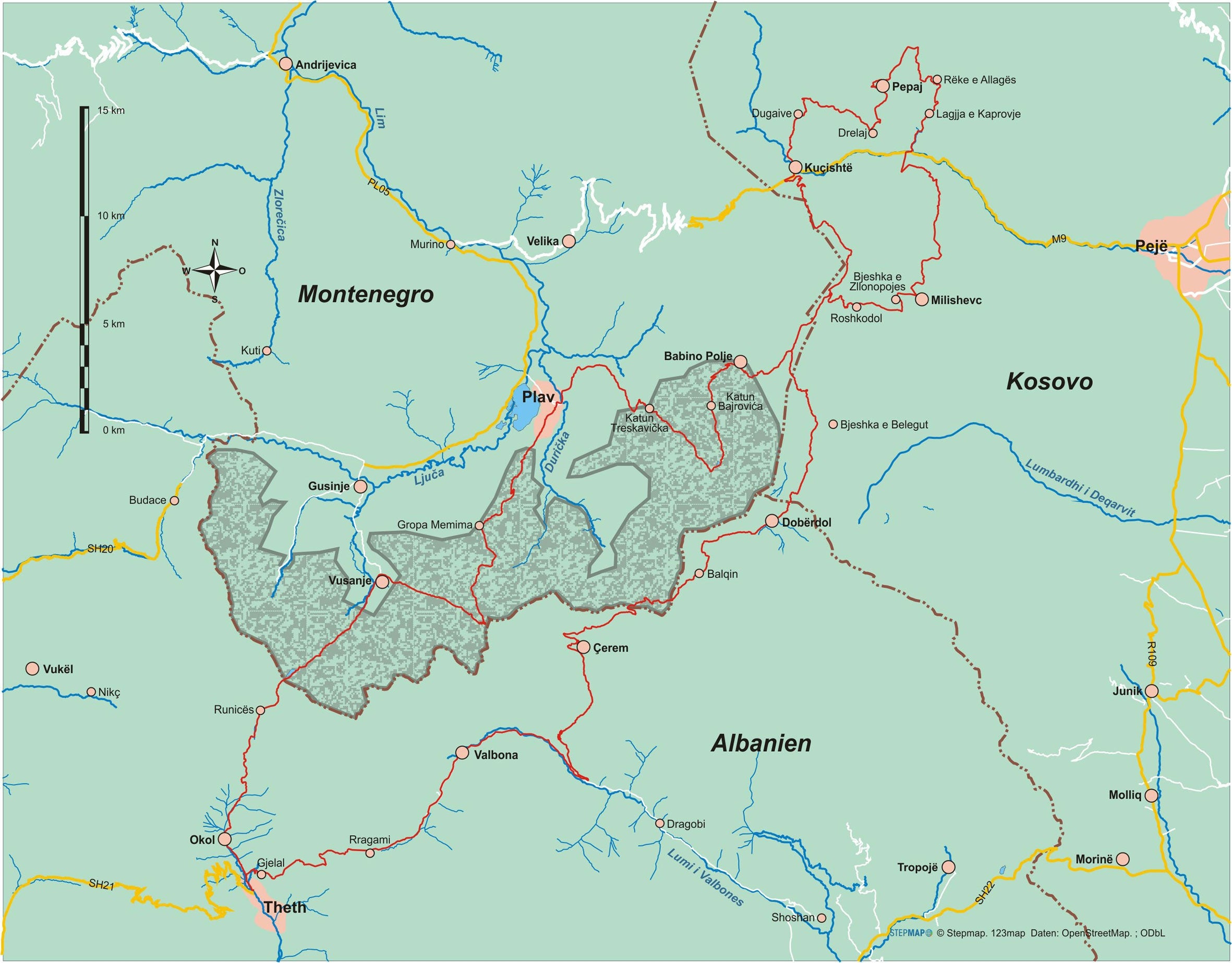Wandelgids Peaks of the Balkan (349) 1.A 2015