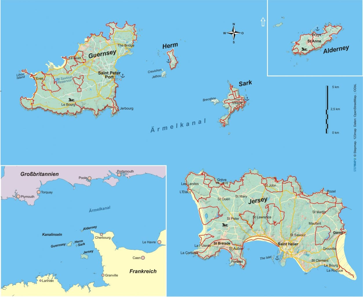 Wandelgids England: Kanalinseln - 32 Wanderungen (403) 1.A 2019