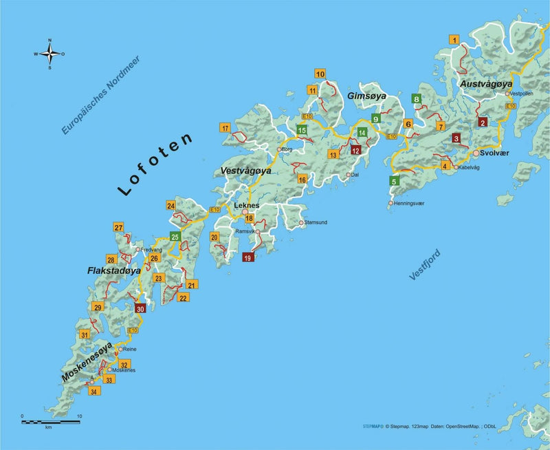 Wandelgids Lofoten - 34 Wanderungen (422)