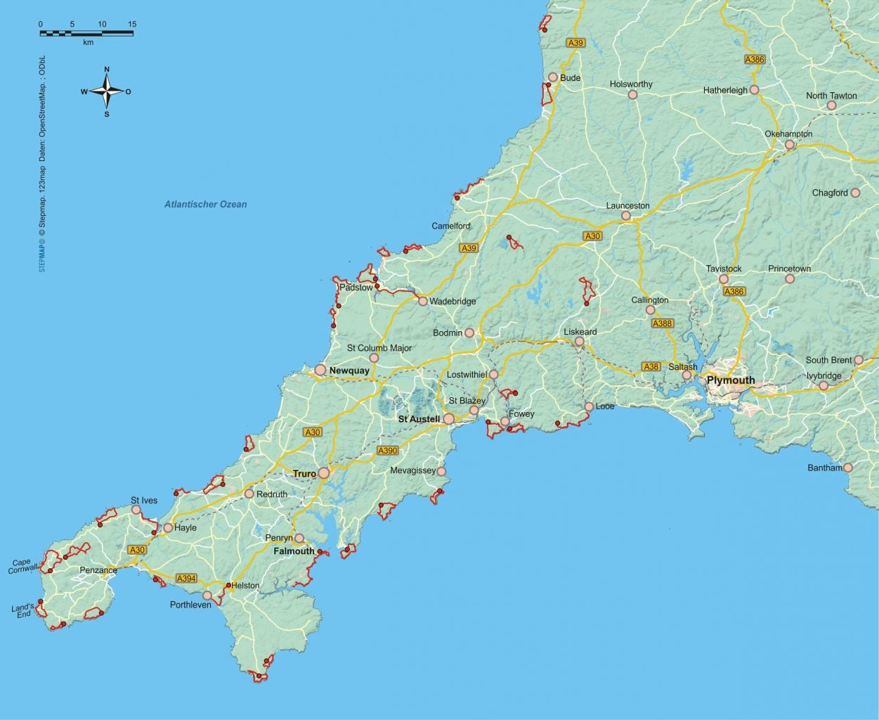 Wandelgids England: Cornwall - 33 Wanderungen (366) 2.A 2019