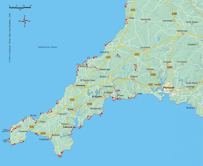 Wandelgids England: Cornwall - 33 Wanderungen (366) 2.A 2019