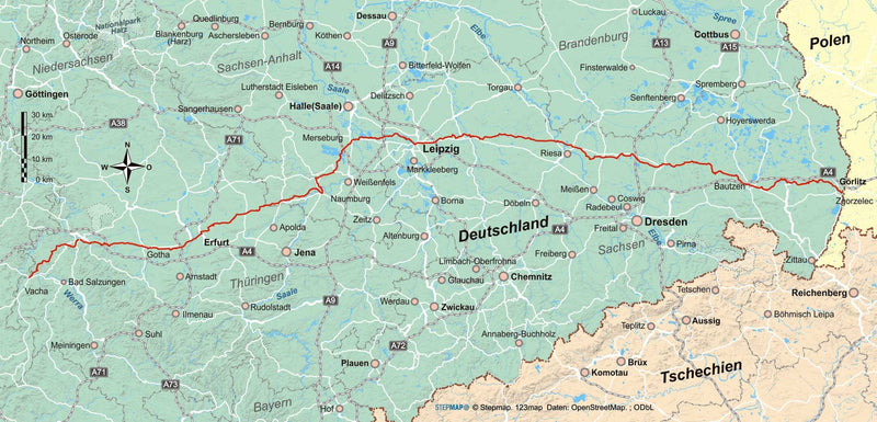 Wandelgids Via Regia - Pilgerweg von GÃ¶rlitz nach Vacha (288) 3.A 2023