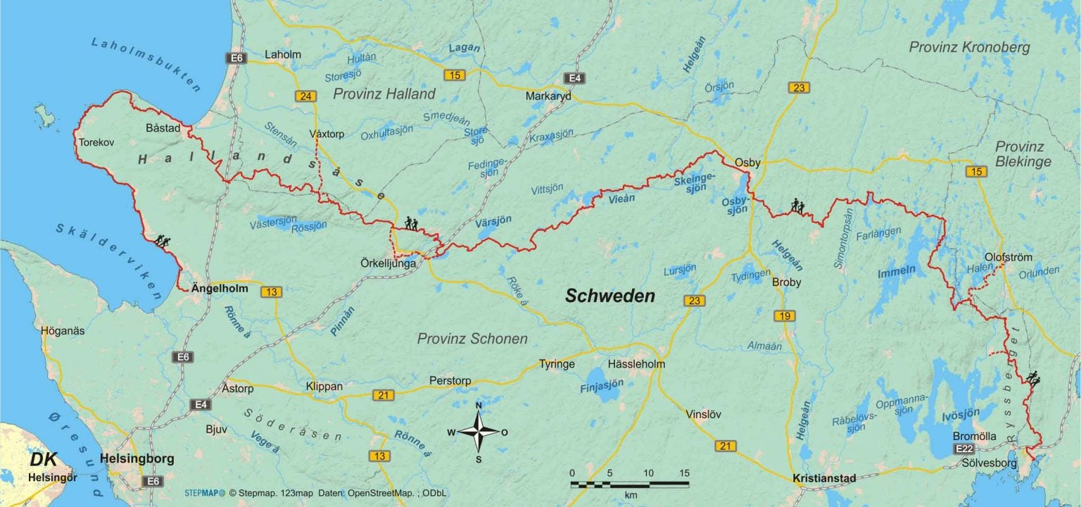 Wandelgids Schweden: Skåneleden Kust til Kust (451) 1.A 2020