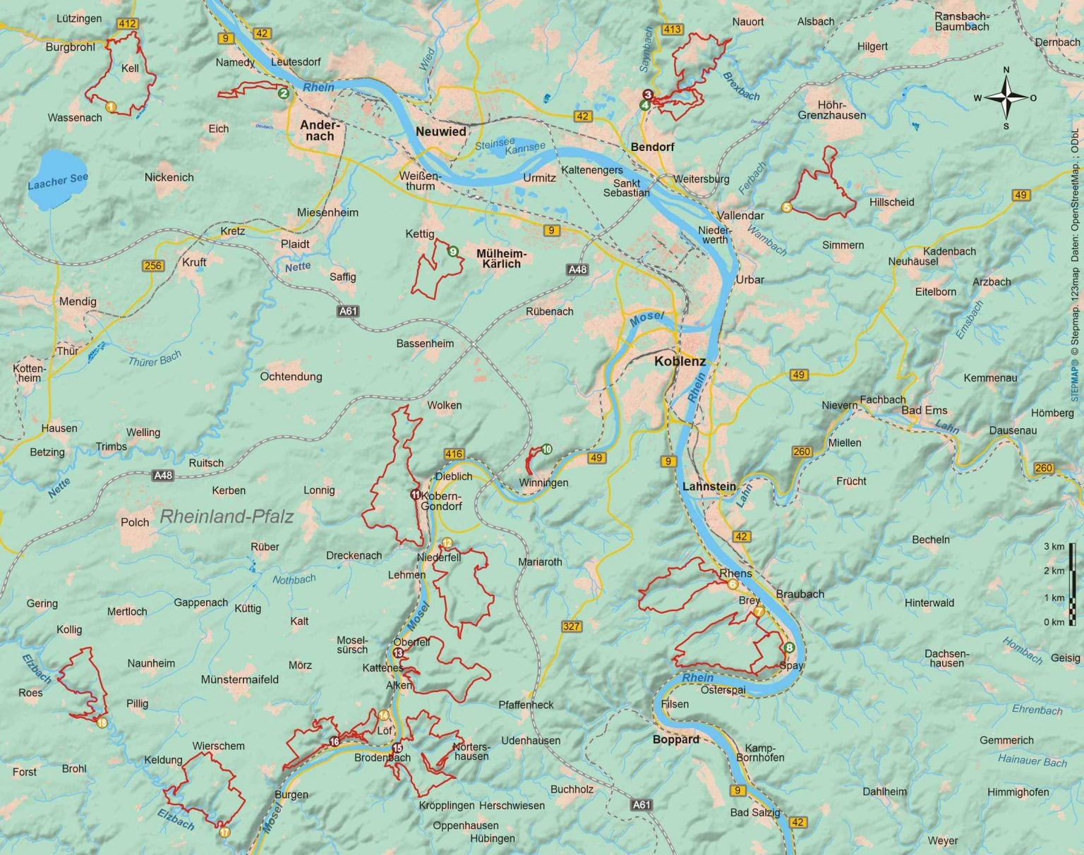 Wandelgids Deutschland: Traumpfade 18 Wanderungen an Rhein und Mosel  (456) 1.A 2020