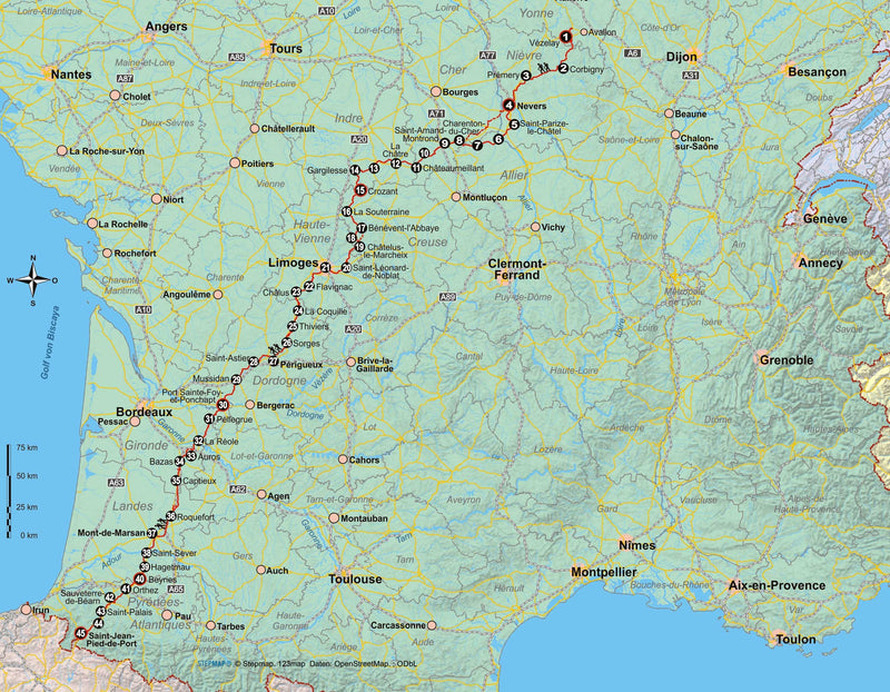 Wandelgids Frankrijk: Jakobsweg Via Lemovicensis (166) 4.A 2019