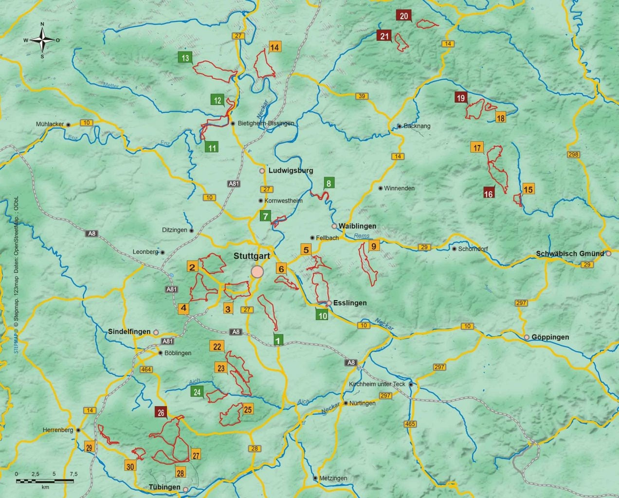 Wandelgids Stuttgart - 30 Wanderungen (475)
