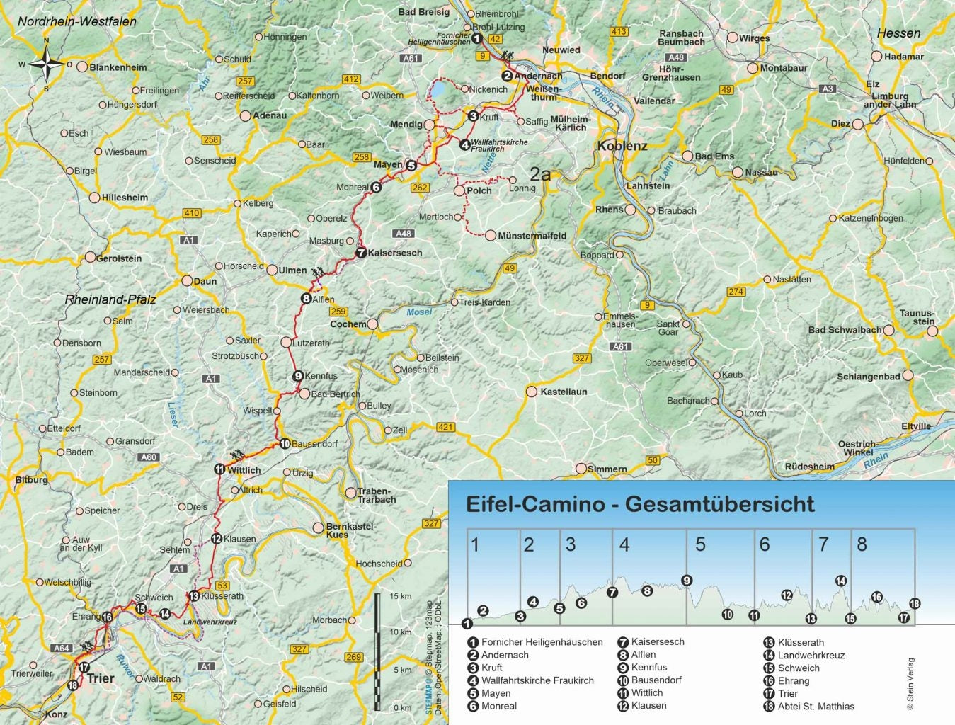 Wandelgids Eifel-Camino von Andermatt nach Trier (376)