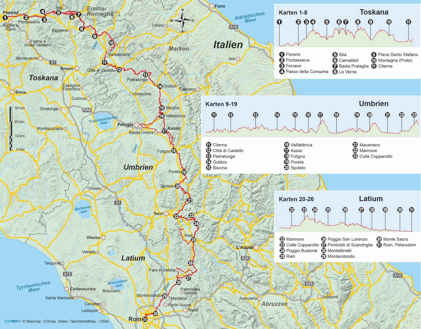 Wandelgids: Der Franziskusweg 2.A  2024