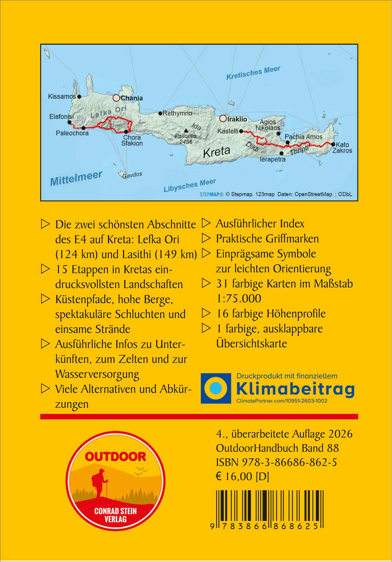 Wandelgids E4 Kreta - Lefka Ori und Lasithi (88) 4.A 2026