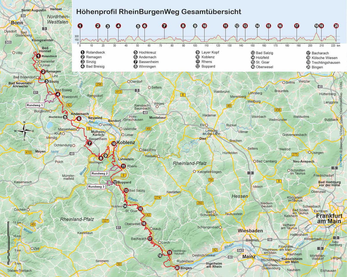 Wandelgids Rhein Burgen Weg (510) 1.A 2026