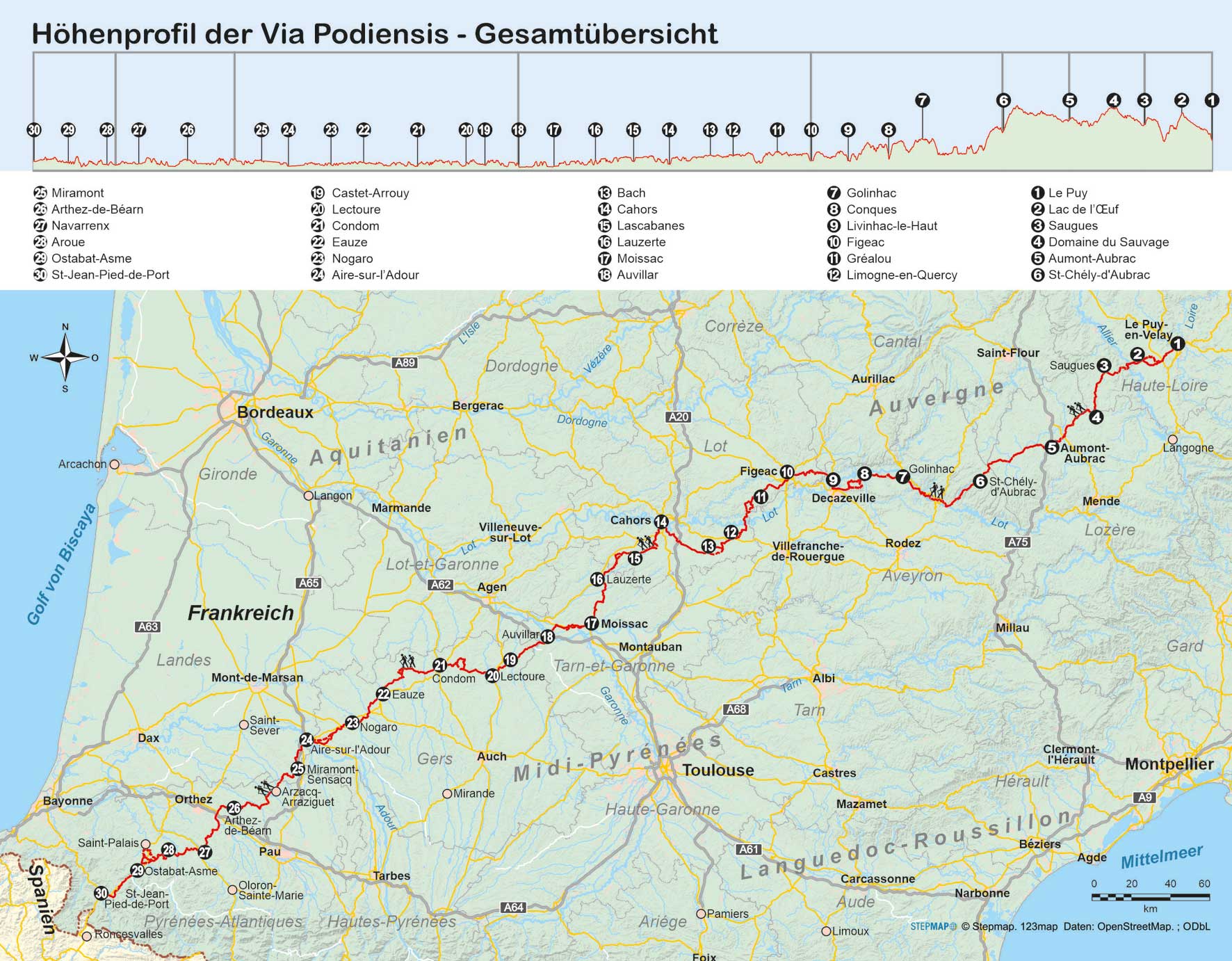 Wandelgids Frankrijk: Jakobsweg Via Podiensis (128)