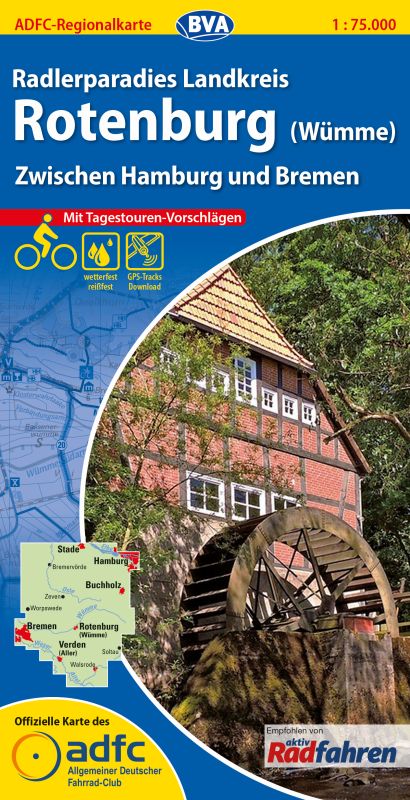 Bicycle map BVA-ADFC Regionalkarte Rothenburg (Wümme) 1:75,000 (plast 2015)