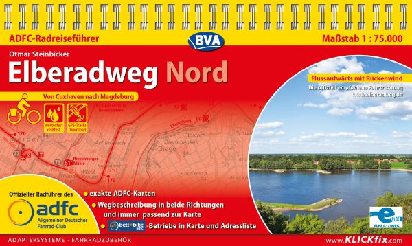 Fietsgids BVA-ADFC Elberadweg Nord 1:75.000 (2.A 2017)