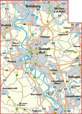 BVA Cycling Map Düsseldorf and surroundings 1:50,000