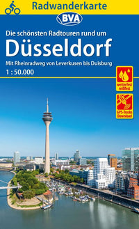 BVA Cycling Map Düsseldorf and surroundings 1:50,000